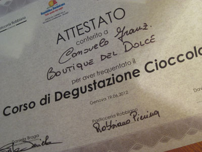 attestato corso degustatore